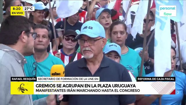 Caja Fiscal: docentes movilizados en espera de debate en la Cámara de Diputados