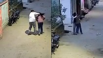 Caught on CCTV: Student Misbehaves With Female Teacher, Lip Bitten Off