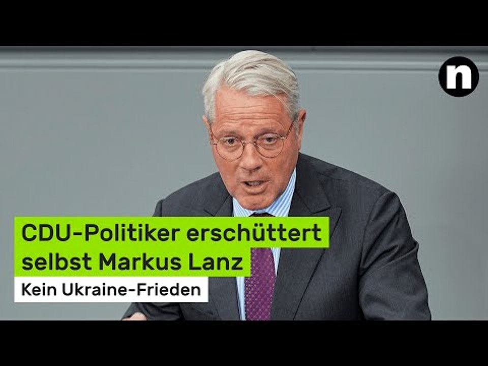 Markus Lanz: CDU-Politiker erschüttert selbst Markus Lanz - kein Ukraine-Frieden