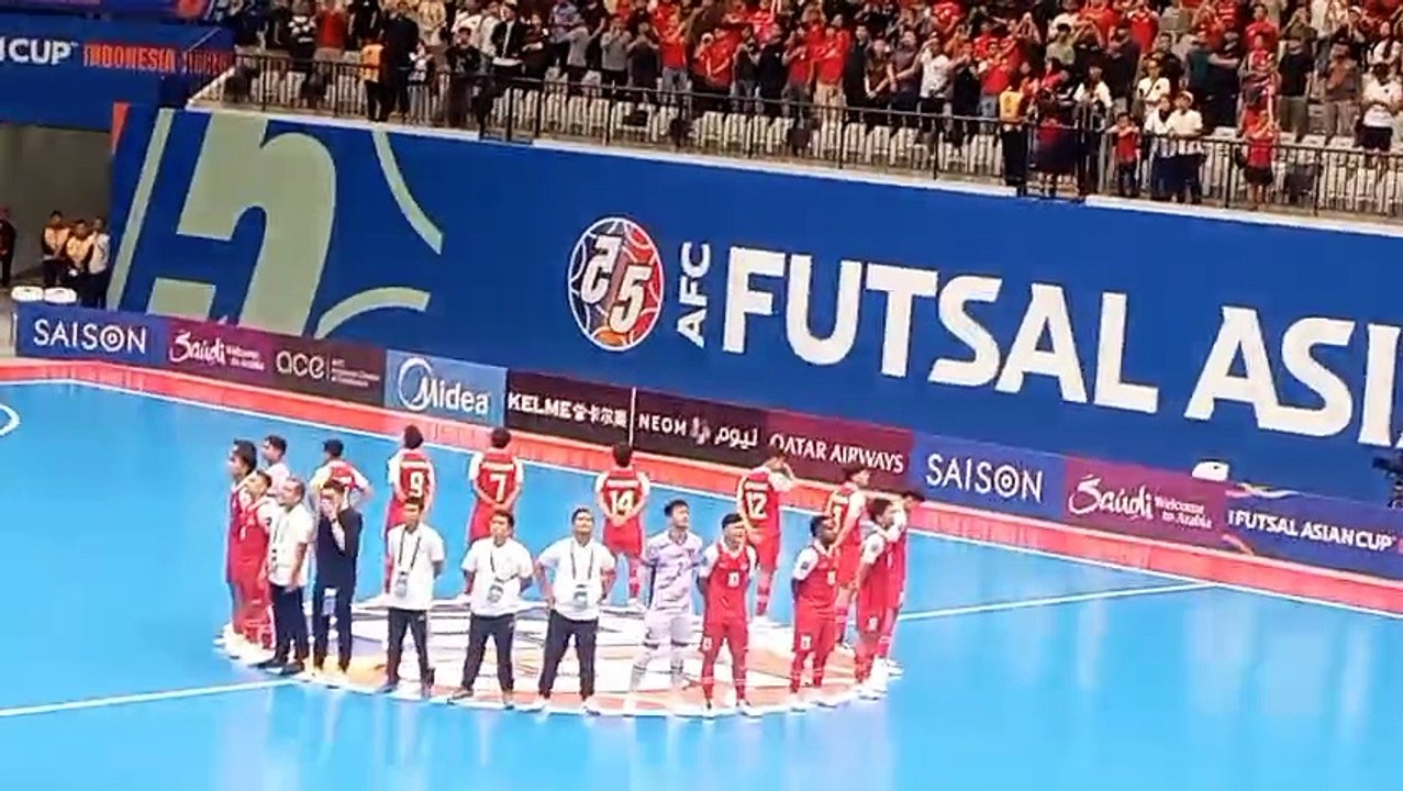 Suasana Indonesia Arena setelah tim Futsal Indonesia mengalahkan Jepang 5-3 pada semifinal Piala Asia Futsal 2026, Kamis (5/2/2026) malam.