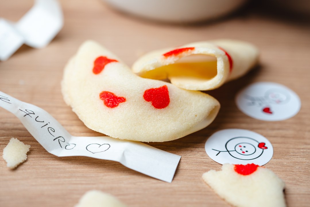 Galletas de la suerte para San Valentín