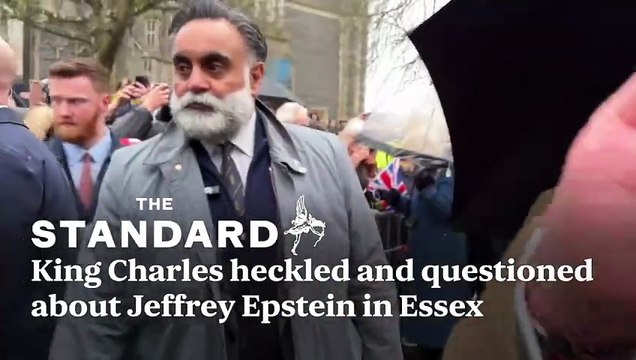 Heckler shouts out about Epstein and Andrew during King and Queen walkabout