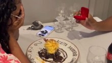 Romantic surprise unfolds as woman is proposed to by the love of her life in a restaurant