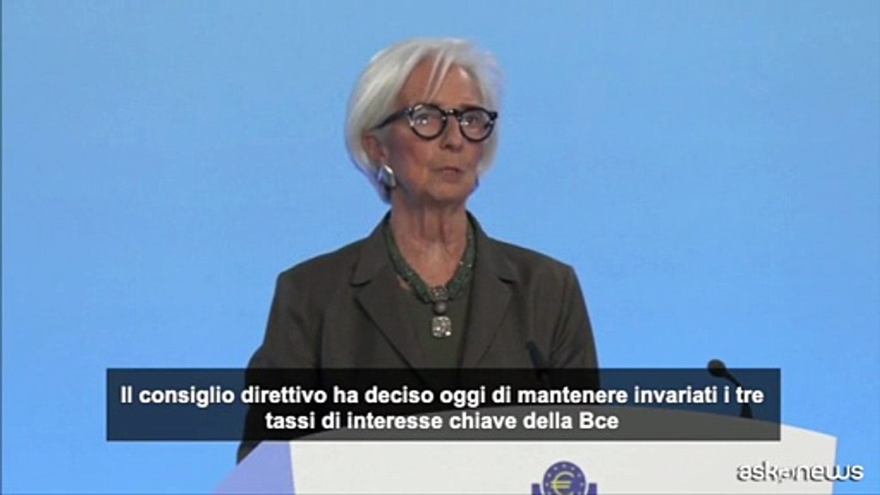 La Bce lascia i tassi di interesse invariati al 2%