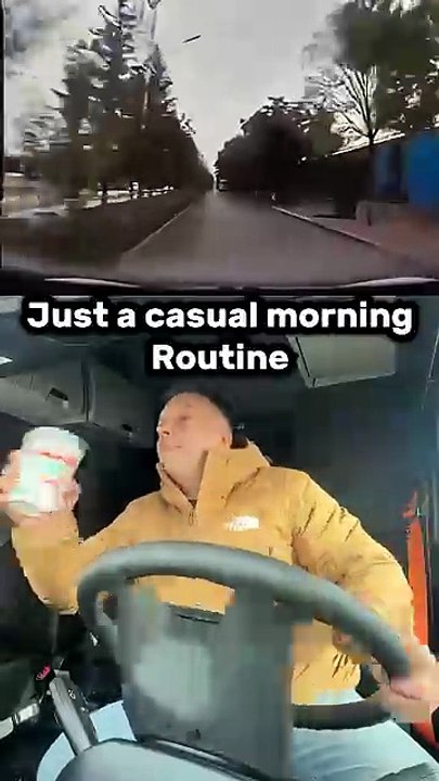 Just a casual morning routine... #trucker #truck #road #truckdriver