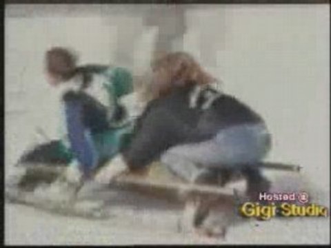 chute dans la neige gag