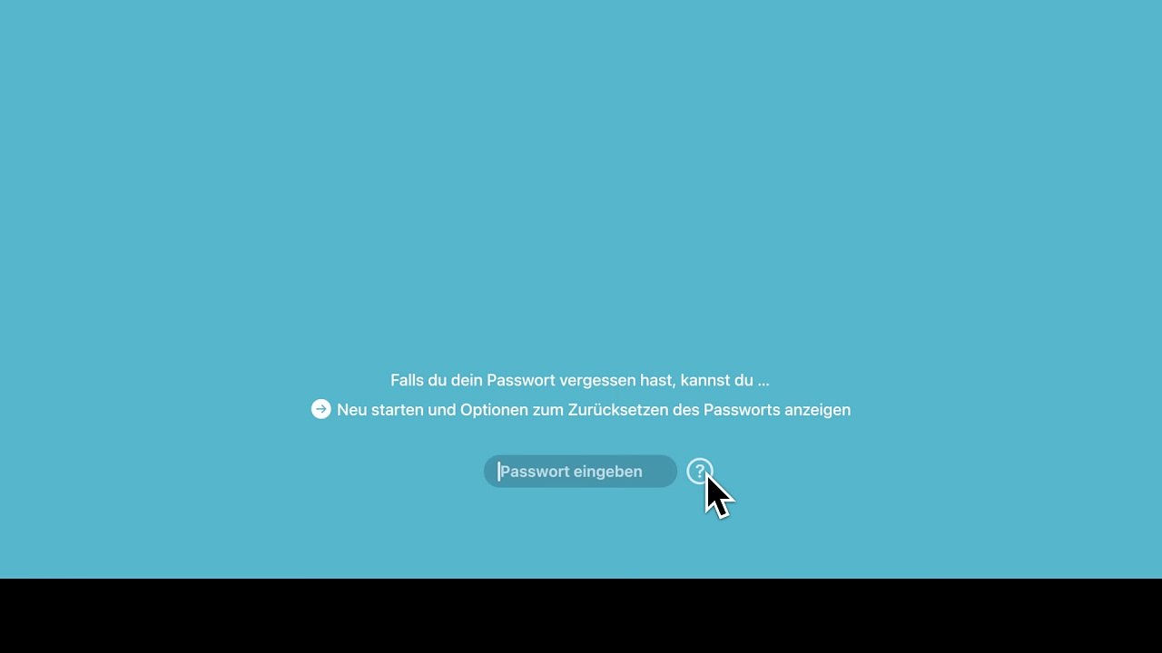 Mac-Anmeldepasswort zurücksetzen