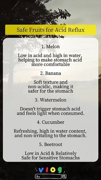 GOOD FRUIT FOR GASTRIC ACID SUFFERERS ‼️