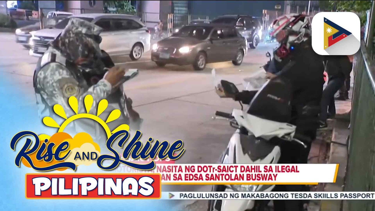 Nasa 20 motorista, nasita ng DOTr-SAICT dahil sa ilegal na pagdaan sa EDSA-Santolan Busway | ulat ni Bernard Ferrer
