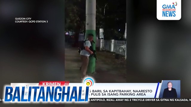 Lalaking nagpaputok ng baril sa kapitbahay, naaresto nang makorner ng mga pulis sa isang parking area | Balitanghali