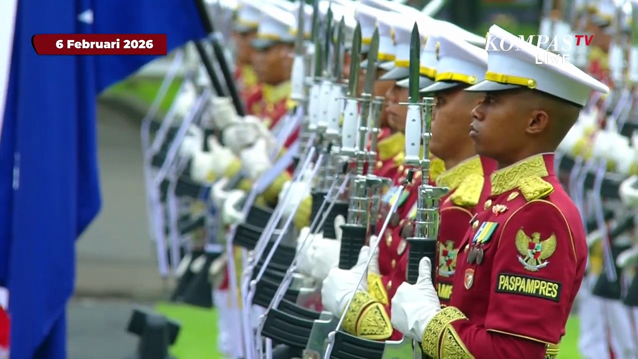Momen 2 Lagu Kebangsaan Australia dan Indonesia Berkumandang di Istana Merdeka