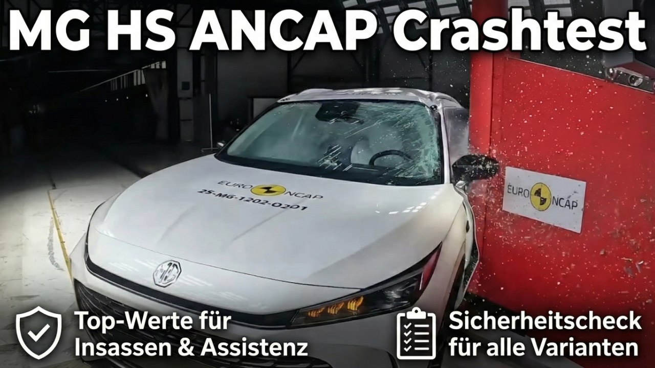 MG HS ANCAP Crashtest | Sicherheitscheck für alle Varianten