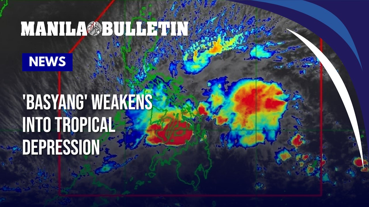 'Basyang' weakens into tropical depression as it heads for Central Visayas, Negros Island Region