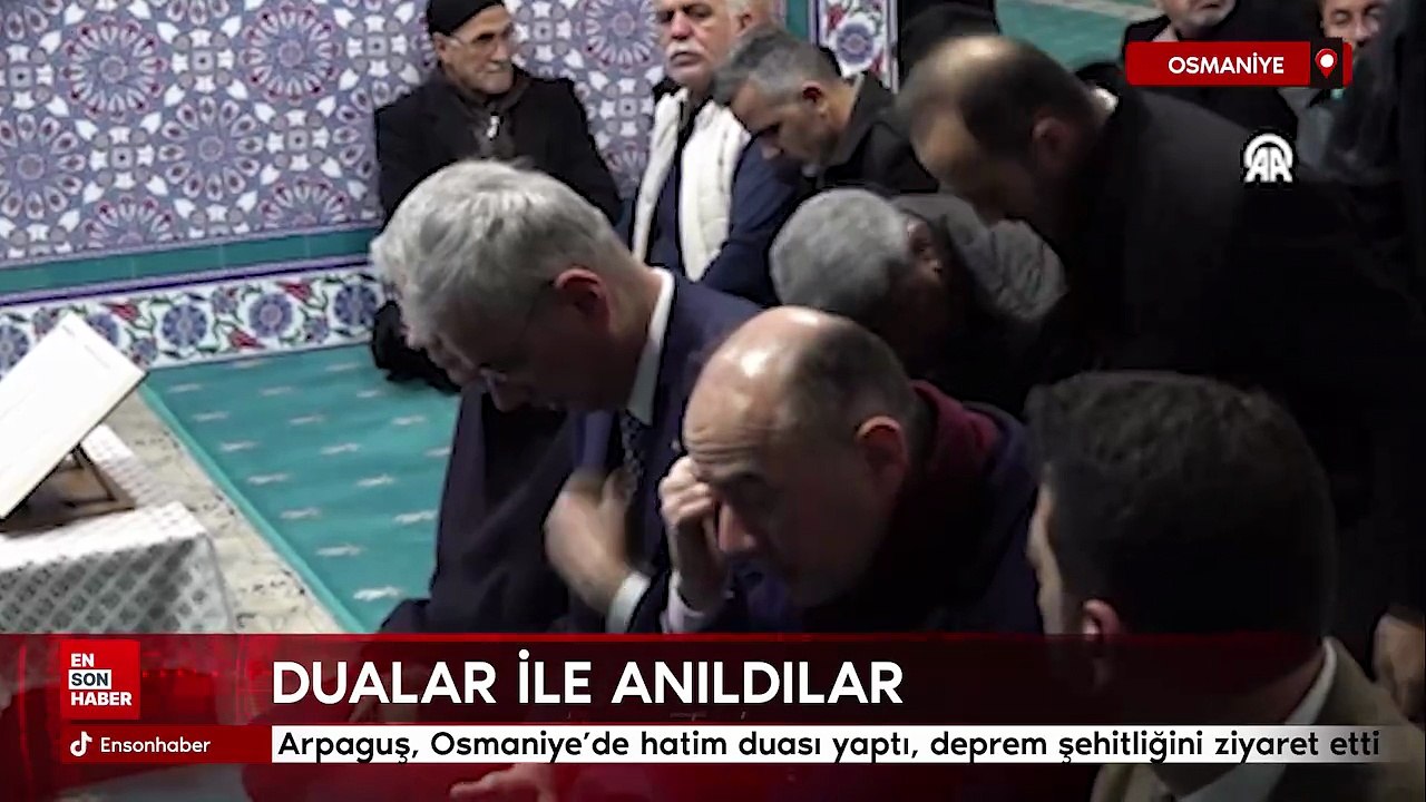 Osmaniye'de 6 Şubat'ta hayatını kaybedenler dualarla anıldı