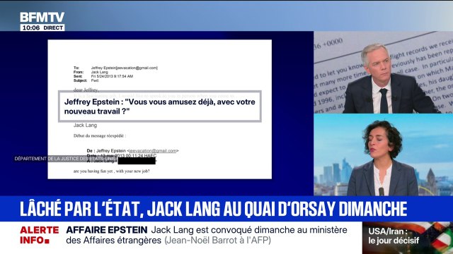 Liens entre Jack Lang et Jeffrey Epstein: C'est inconcevable qu'il se maintienne à la présidence de l'Institut du monde arabe , estime Ayda Hadizadeh, députée PS du Val d'Oise