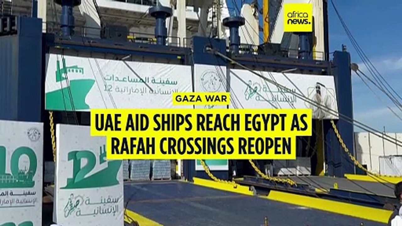 UAE aid ships reach Egypt as Gaza crossings reopen amid ongoing violence