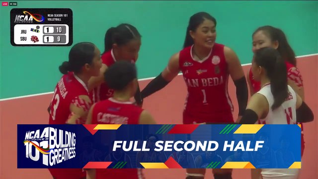 FULL SECOND HALF - JRU Lady Bombers vs San Beda Lady Red Lions | NCAA Season 101