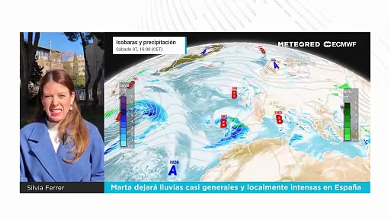 Marta dejará lluvias casi generales y localmente intensas en España