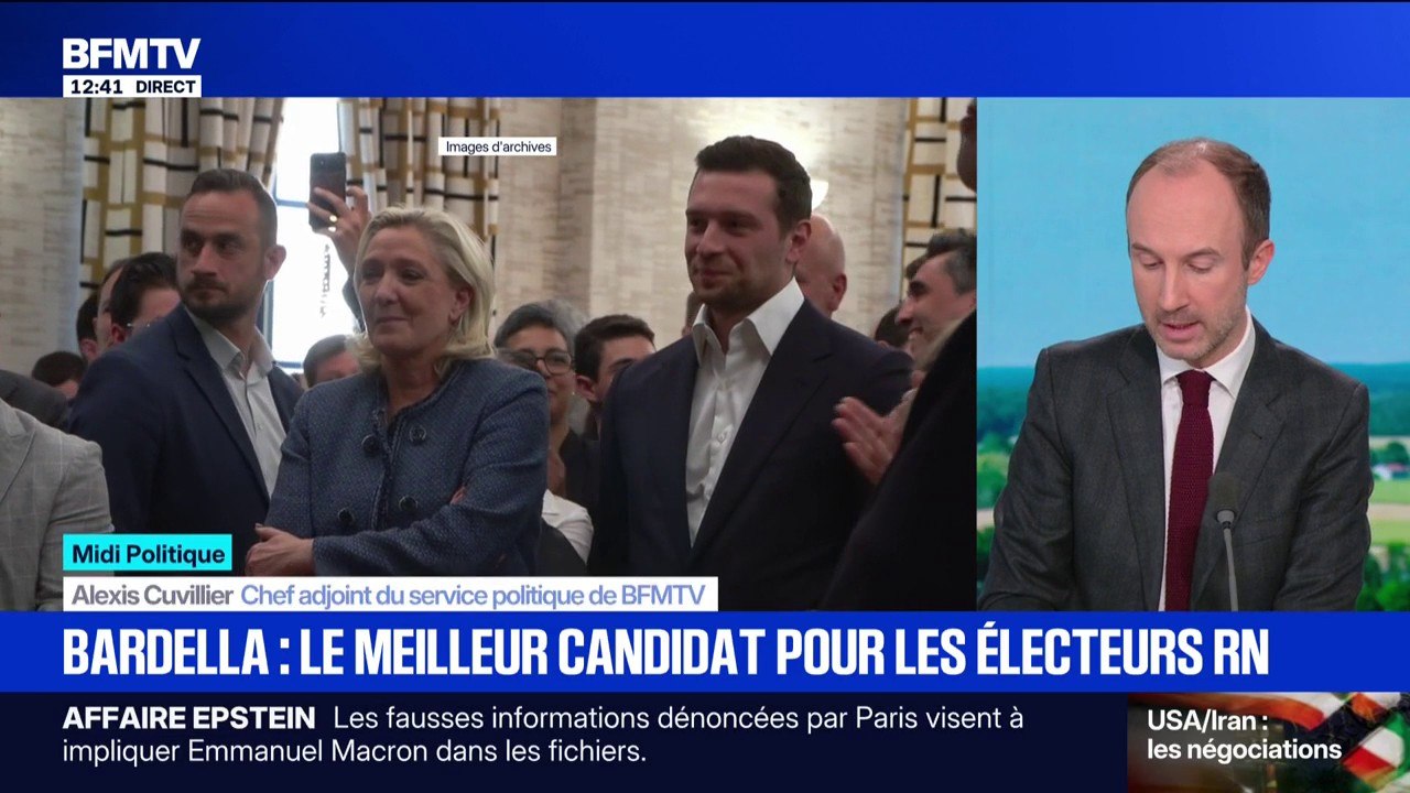 MIDI POLITIQUE - Jordan Bardella, plus populaire que Marine Le Pen auprès des sympathisants RN