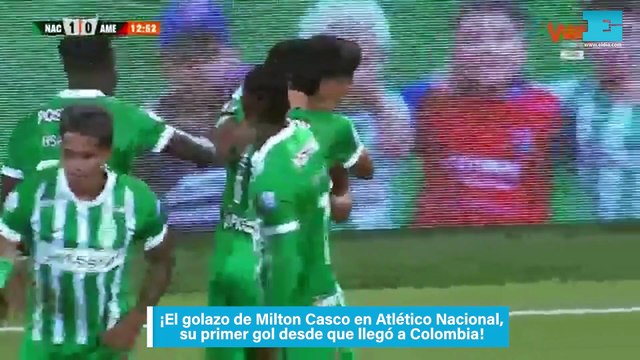 ¡El golazo de Milton Casco en Atlético Nacional, su primer gol desde que llegó a Colombia!