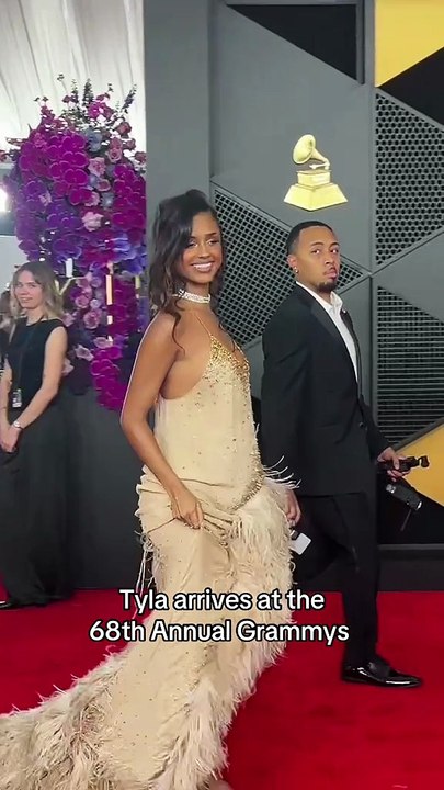 Tyla arrives at the Grammy awards