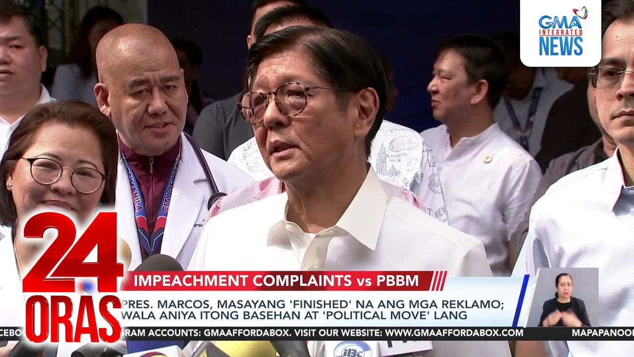 PBBM says impeachment raps a "political move" | 24 Oras