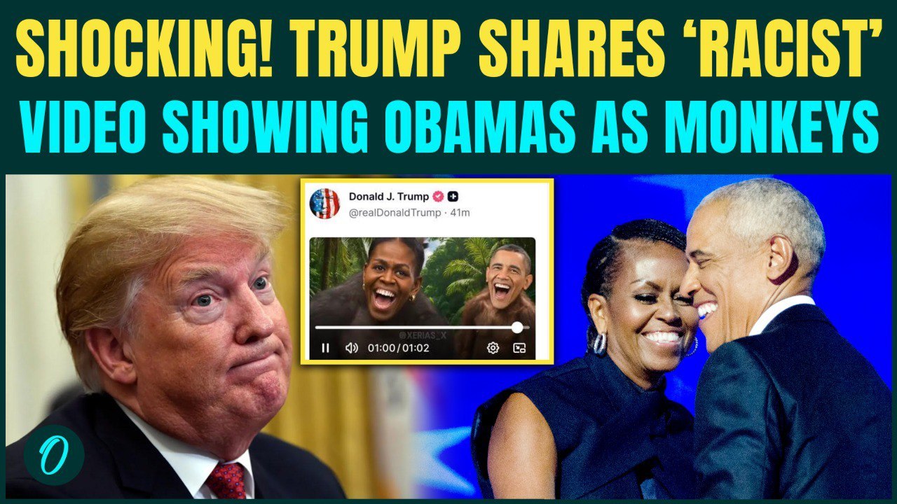Trump HUMILIATES Obamas; Shares SHOCKING ‘RACIST’ VIDEO? Obamas Shown as Monkeys— US ERUPTS