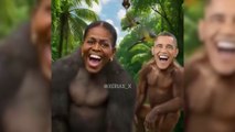 Donald Trump publicó un video que muestra a Barack y Michelle Obama como monos