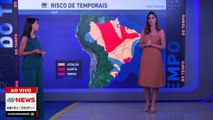 Previsão do Tempo: Tempestades no Sudeste e Calor de 36ºC no Sul