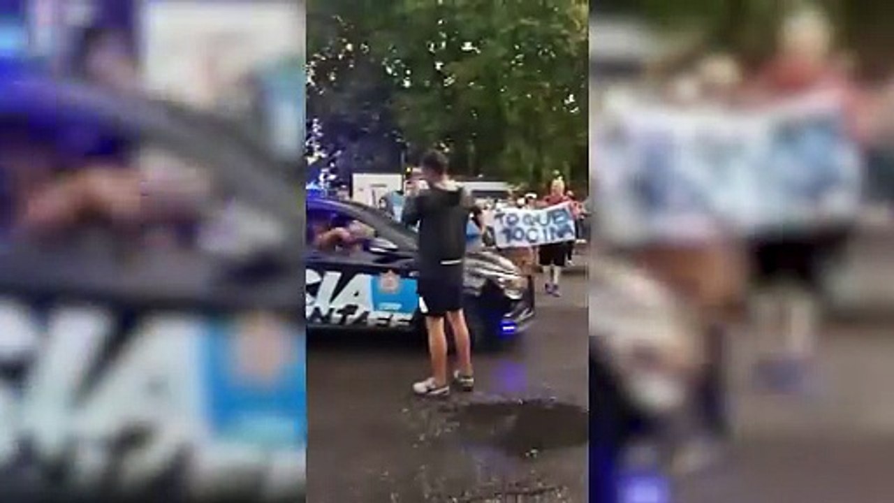 Protesta gremial de los policías de Santa Fe