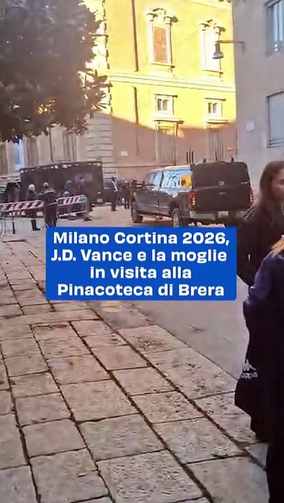 Milano Cortina 2026,  il vice presidente degli Stati Uniti J.D. Vance e la moglie Usha in visita alla Pinacoteca di Brera