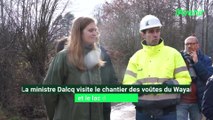 La ministre Dalcq visite le chantier des voûtes du Wayai et le lac de Warfaaz