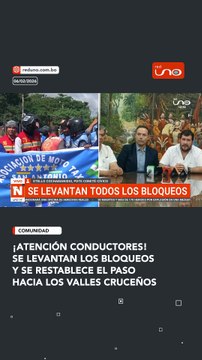 ¡Atención conductores! Se levantan los bloqueos y se restablece el paso hacia los Valles cruceños