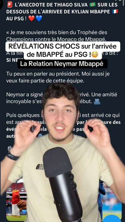 Révélation sur l’arrivée de Mbappé au PSG et sa relation avec Neymar.