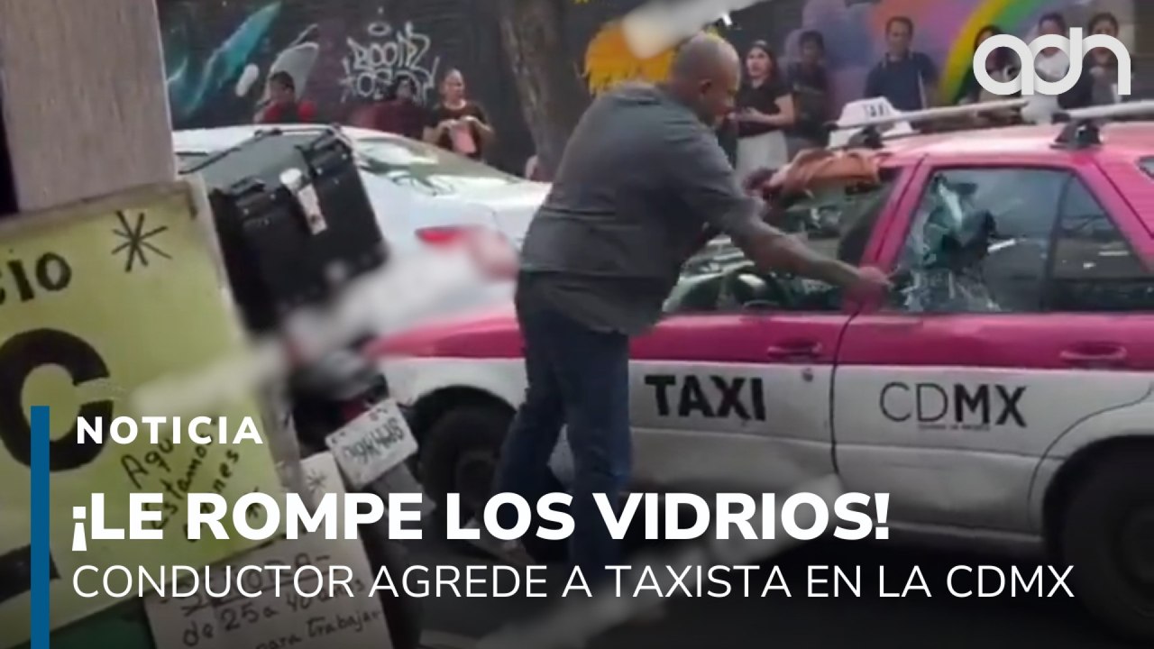 Le rompió los vidríos. Conductor agrede e intimida a un taxista