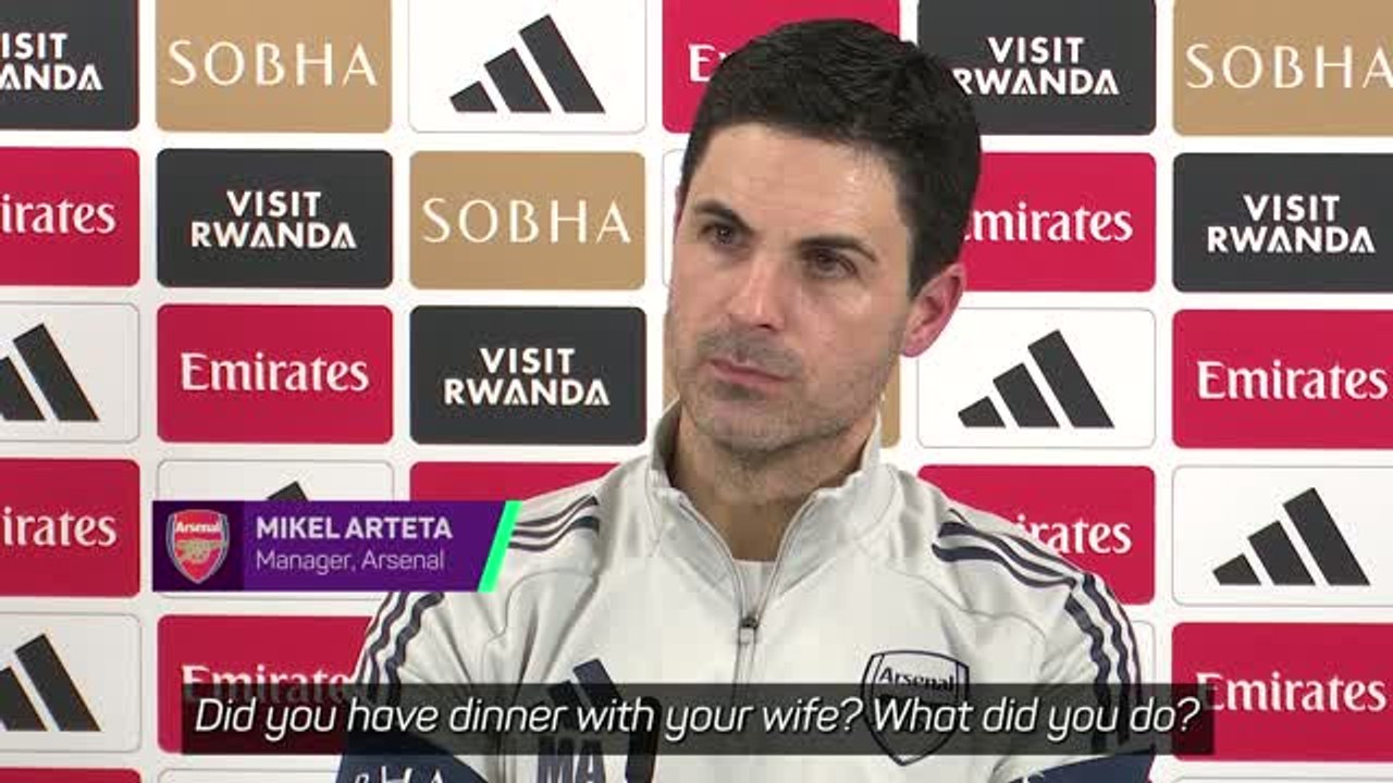 Arteta quizzed on his wife and dinner after Carabao Cup win