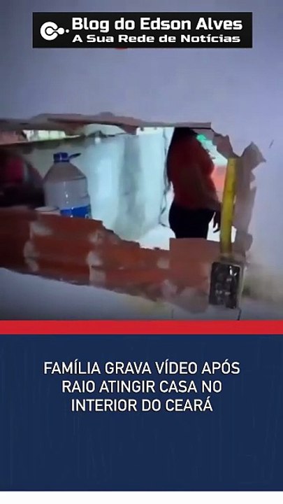 Raio atinge residência no interior do Ceará