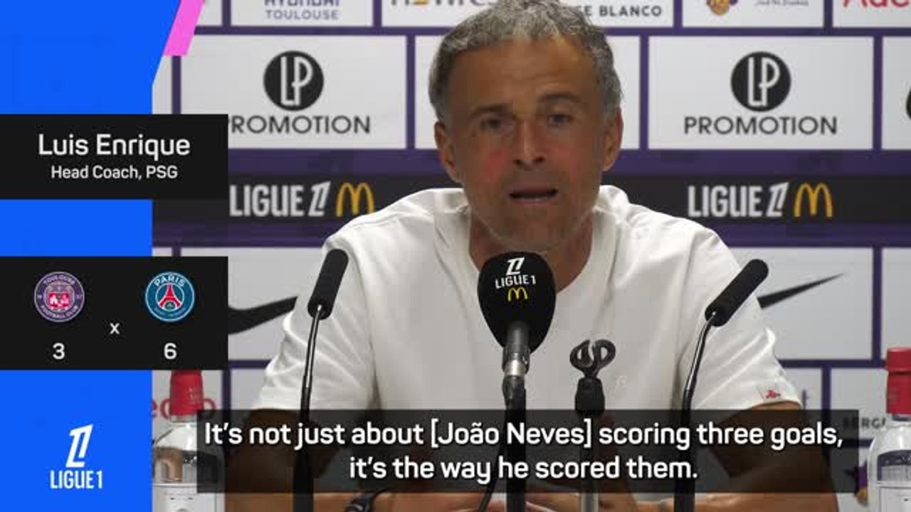 Enrique hails Joao Neves' 'beautiful' hat-trick