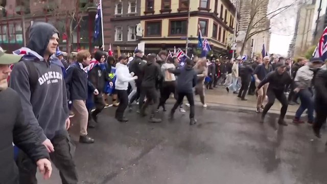 Violent Clashes Erupt in Australia as Police Use Pepper Spray on Anti-Immigration Protesters