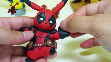 Create Deadpool fusion Pokemon Sonic Pikachu, Greninja, Gengar, Lucario, Cubone ｜ Clay Play