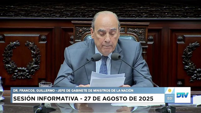 Antes de la primera tanda de preguntas, el jefe de Gabinete se refirió al escándalo por el pago de coimas en la Andis