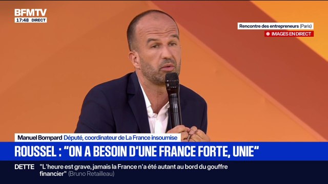 Face à la crise: Je vais voter contre la confiance de monsieur Bayrou pour une raison simple, il faut changer radicalement de logique économique , affirme Manuel Bompard, coordinateur de La France insoumise