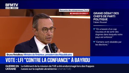 Face à la crise: "On est arrivés au bout d'un système", estime Bruno Retailleau, ministre de l'Intérieur, président des Républicains