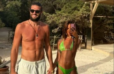 Lou Teasdale stuns in bright green two-piece alongside boyfriend Andy Carroll