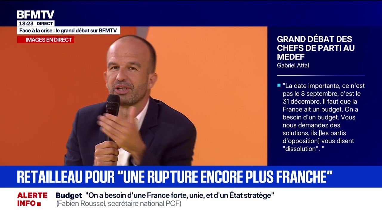 Face à la crise: "Je reviendrais sur les exonérations de cotisations sociales pour qu'on puisse financer notre modèle de protection sociale", déclare Manuel Bompard, coordinateur de La France insoumise