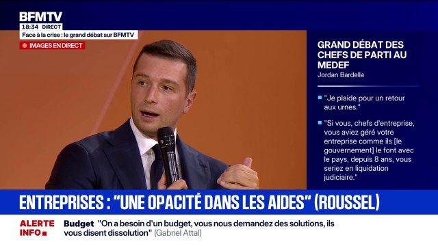 Face à la crise: La France est entraînée par des ânes , lance Jordan Bardella, le président du Rassemblement National
