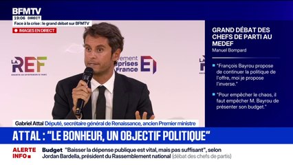 Face à la crise: "Il faudra une rupture pour 2027", indique Gabriel Attal, secrétaire général de Renaissance