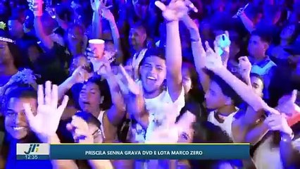 Priscila Senna grava DVD e lota Marco Zero