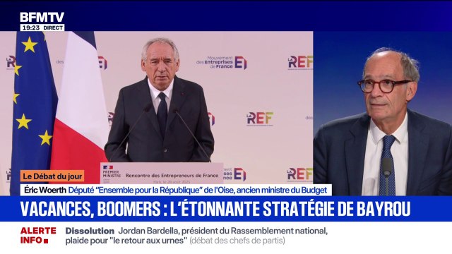 Crise politique: La justice intergénérationnelle, c'est fondamentale , estime Éric Woerth, député Ensemble pour la République de l'Oise