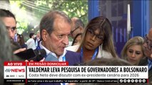 Valdemar Costa Neto vai entregar pesquisa detalhada para Bolsonaro | TEMPO REAL